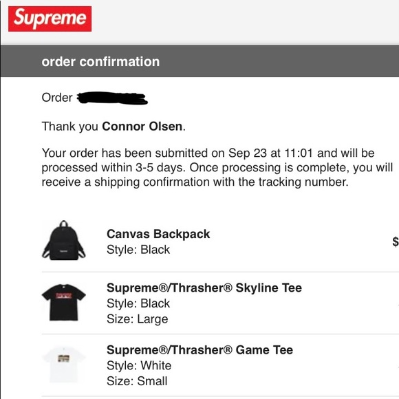 Supreme x Thrasher Game Tee - Picture 5 of 5